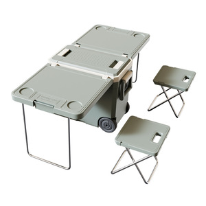 Mesa plegable multifuncional para acampar al aire libre 46L hecha a medida, barbacoa portátil, Incubadora de <span class=keywords><strong>Picnic</strong></span>, barra de mesa, silla, enfriador moderno - Product Image 1