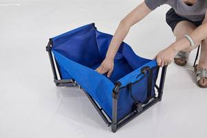 Vagoneta Plegable para Exteriores, Vagoneta de Jardín Resistente con Ruedas Todoterreno, Vagoneta Utilitaria Portátil para Acampar - Product Image 3