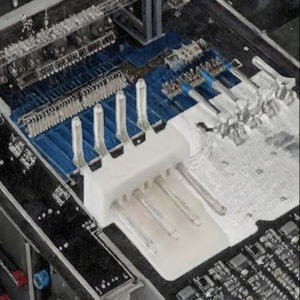 Kết nối góc bên phải nam pin tiêu đề 5-vị trí 2.54mm Pitch Brass thông qua lỗ - Product Image 4