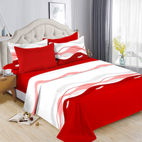 Parure de lit 6 pièces en satin de luxe King Size 2026, teint en fil, 200 fils, toutes saisons, avec housse de couette, logo personnalisé, style moderne, choix populaire