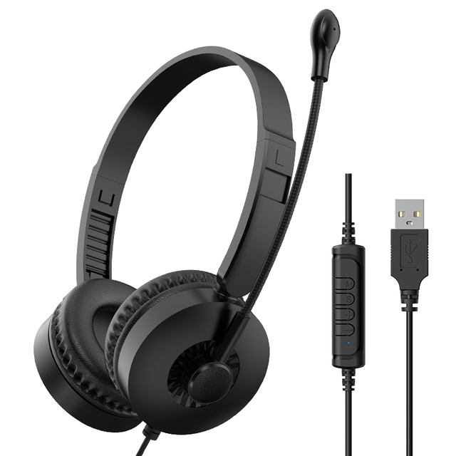 Customized USB Type-C 3.5 Call Center Professional 7.1 Channel Over-Ear Headset 32ohm Active Noise Cancellation (ANC) IPX-7