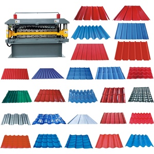 Machine de formage à froid de tôles de toiture ondulées en métal galvanisé à double couche, fabrication directe - Product Image 1