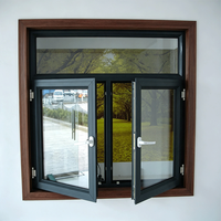 Fenêtres à battants en aluminium à double vitrage, design professionnel moderne et personnalisable, avec verre Low-E et fonction insonorisante