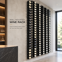 Présentoir mural personnalisé Minghou pour bouteilles de vin – Support mural pour bouteilles de vin – Projet de cave à vin de luxe OEM ODM
