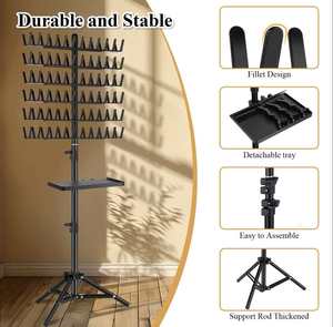 Factory Cheaper Foldable Adjustable <b>Braiding</b> Hair Rack Stand Precision-Made China Hair Storage Hair <b>Extension</b> Holder with tray - Product Image 3