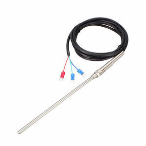 مجس حساس ثيرموكبل مرن من النوع K/J/<span class=keywords><strong>PT100</strong></span> مع أسلاك رصاص معزولة بدرجة حرارة عالية - Product Image 5