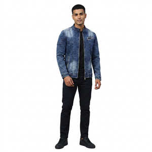 Classic Men's Winter Denim <b>Jacket</b> with <b>Warm</b> <b>Fleece</b> and Fur Collar for Cozy and Stylish Casual Outerwear - Product Image 1
