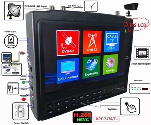 Combo de monitor de pantalla HD de 7 pulgadas para TV, buscador de satélite, compatible con T2/S2/<span class=keywords><strong>C</strong></span> y HD y CCTV, buscador de estrellas de TV de onda de tierra europea - Product Image 6