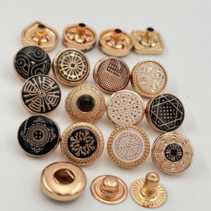 OEM &amp; ODM Muslim Thobe Snap <strong>Button</strong> Zinc Alloy Metal Press <strong>Button</strong> With Plating Style for Garments Manufacturer's Shank Design - Product Image 1