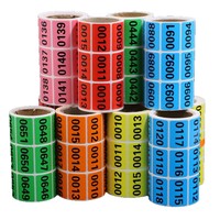 Étiquette adhésive personnalisée avec numéro de série numérique pour boîte de machine volante, étiquette en papier kraft pour scellage