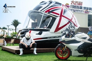 ประติมากรรมบ้านกาแฟหมวกกันน็อคติดไวรัสดึงดูดนักท่องเที่ยวและการจราจรเท้าให้กับธุรกิจของคุณ - Product Image 3