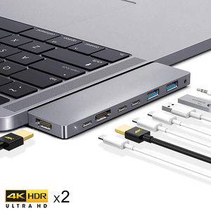Base de Conexión USB-C Forida HYD-9848T de Aleación de Aluminio con 8 Puertos USB 3.1, Doble Salida 4K y Conector de Audio de 3.5mm para <span class=keywords><strong>Smartphone</strong></span> - Product Image 2
