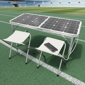 โต๊ะพับได้สำหรับตั้งแคมป์พลังงานแสงอาทิตย์ Zhongchengyu 100W แบบพกพา 2 ตอน - Product Image 5