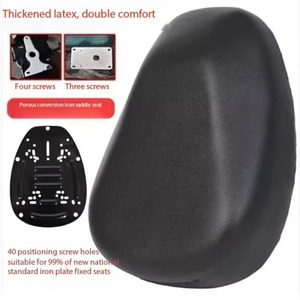 seat cushion three or four screws fixed saddle thickened waterproof thick <b>tube</b> universal seat bag battery car iron saddle - Product Image 4