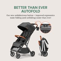 Poussette de luxe BAB WAY avec cuir végétalien, pliage à une main, poussette de voyage compacte, cadre en aluminium aéronautique, DDP