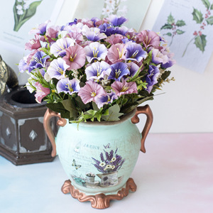 Ramo de 15 flores artificiales de gloria de la mañana europea para decoración del hogar y accesorios para fotografía - Product Image 3