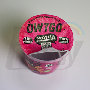 Bols en plastique PP pour desserts glacés, yaourts et glaces, avec logo personnalisé imprimé, 6/8/12/16 oz, avec couvercle en aluminium. - Product Image 3