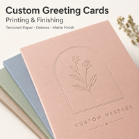 Cartes de vœux pliantes personnalisées avec cadre floral en relief, cartes avec texte et logo personnalisés pour cadeaux de mariage assortis