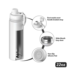 Botella de Agua Térmica de Acero Inoxidable de Doble Pared con Logotipo Personalizado de 24oz 32oz - Product Image 4