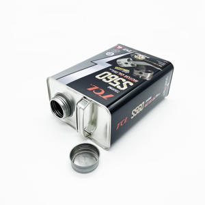 Latta rettangolare da 1 gallone per <span class=keywords><strong>olio</strong></span> <span class=keywords><strong>auto</strong></span> 4L <span class=keywords><strong>olio</strong></span> motore con manico in metallo e tappo a vite imballaggio conveniente - Product Image 5