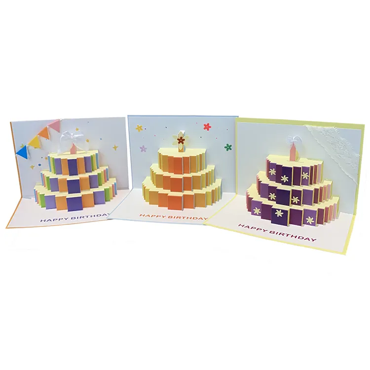 エーゲ海ギフト手作りユニコーン3dポップアップ誕生日ペーパーケーキカード招待面白いデザインキッズグリート18枚目のカード誕生日