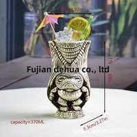 Tasse Tiki en céramique de style moderne Tasse en verre à cocktail Tiki de style hawaïen pour personnalisation de fête