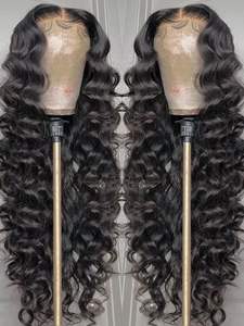 Парик из натуральных волос 13x6, прямой, с эффектом кинки, плотность 180%, HD прозрачный, без клея, с кружевной передней частью, с предварительно вычесанной линией роста волос - Product Image 4