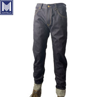 Jean en denim japonais Beatle Buster Rouge Indigo Bleu Nouveau Vintage Coupe Droite 100% Coton Teint en fil Homme Coupe Classique 14.5oz Automne Foncé