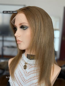 SHY HAIR Cabello eslavo ruso Venta al por mayor Perruques-Naturel Cheveux Humain Peluca médica con PU Thin HD Pelucas delanteras de encaje - Product Image 2