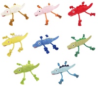 Jouets pour animaux de compagnie en peluche souple en forme d'alligator, écologiques, personnalisables, indestructibles, interactifs, résistants aux morsures, avec corde en coton à nœuds serrés, jouets pour chiens