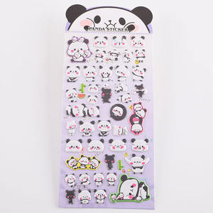 Оптовая продажа, 3D-яркая наклейка с пандой из мультфильма, водонепроницаемая игрушка для малышей и мальчик, рекламный подарок - Product Image 4