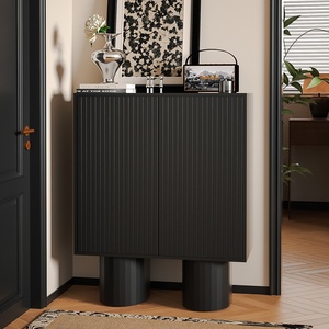 Buffet moderne en chêne de style chinois avec rangement intégré mural pour cuisine et salle de bain, mobilier de maison - Product Image 2