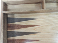 Jeu d'échecs portable de haute qualité en bois de noyer africain, plateau pliable, ensemble de backgammon de luxe