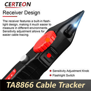 TA8866A RJ45 RJ11 Localizador Linha LAN Testador Telefone Rastreio Fio Ferramenta Diagnóstico Rede <span class=keywords><strong>Kit</strong></span> Cabos - Product Image 3