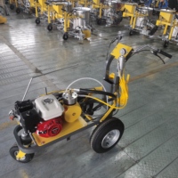 Nouveaux produits 2025 : Machine de marquage routier à pulvérisation à froid Roadshine 4L, à pompe à diaphragme et moteur, avec faible coût d'entretien