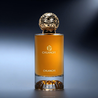 Bouteille Vaporisateur de Parfum en Verre Ronde 100ml de Luxe Vide Personnalisée à Motif Clair avec Bouchon Bille en Métal et Emballage Boîte