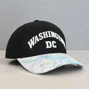 Gorra con Visera Curva y Estampado de Mapa Divertido, Logotipo Personalizado, Estilo Deportivo Urbano, Sombrero de Viaje para Verano - Product Image 3