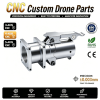 Composants de drone, usinage CNC de précision, pièces de drone usinées CNC, aluminium 6061, D30mm, partie pliable autobloquante antidérapante