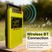ELETREE 휴대용 슈박스 테이프 레코더 레트로 카세트 플레이어 (블루투스, USB, TF, MP3 레코더 기능 포함) 휴대용 테이프 레코더 스피커
