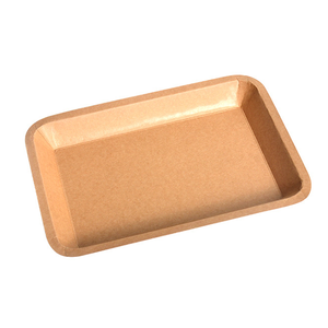 Bandeja Desechable Cuadrada para Comida de Fiesta Estilo Occidental, Multiestándar, Resistente al Aceite y al Agua, Papel Kraft, Logotipo Personalizado, <span class=keywords><strong>BIOPACK</strong></span>, para Frituras - Product Image 1