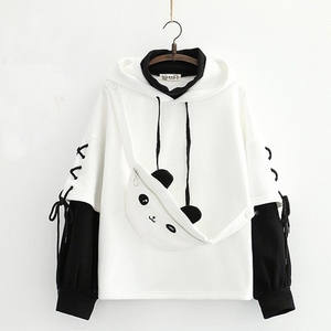 <span class=keywords><strong>Felpe</strong></span> con Cappuccio Harajuku Kawaii alla Moda, Stile Coreano con Orso Anime, Streetwear in Pile, Pullover Oversize Estetico per Ragazze E-Girl - Product Image 2