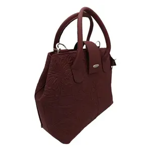 Maletín de Cuero Vacuno Fana Marbella Chedron, Bolso Suave con Cierre de Solapa, de Lujo para Mujer - Product Image 4