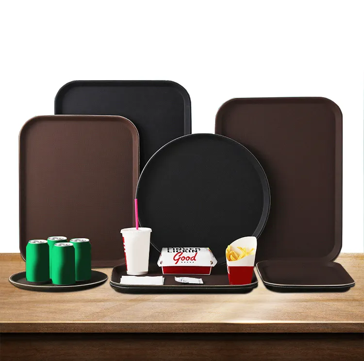Best Quality Plastic Non-slip Serving Trays Fast Food Serving Trays for Restaurant Hotel Catering