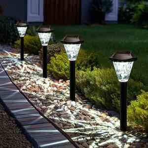 Lámpara Solar LED de Gran Capacidad, IP65 Impermeable, Decoración de Jardín para Exteriores, Batería AAA, Luz Cálida Regulable de 3500K - Product Image 1