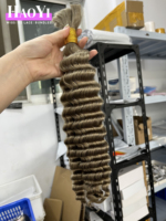 Extensiones de Cabello Afro Rizado Kinky al por Mayor, Cabello Virgen Remy a Granel, Ondulado Profundo, Sin Trama, Cabello Humano Natural a Granel