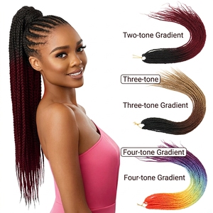 Muestra Gratuita <span class=keywords><strong>de</strong></span> Cabello Sintético Preestirado Yaki Ombre para <span class=keywords><strong>Trenzas</strong></span>, Cabello Sintético al por Mayor para <span class=keywords><strong>Trenzas</strong></span>, Extensiones <span class=keywords><strong>de</strong></span> Cabello Sintético - Product Image 3