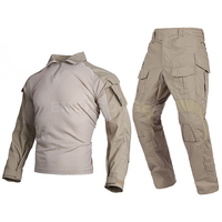 Pantalon de combat kaki Emersongear, t-shirt, vêtements d'entraînement, uniforme tactique, costume