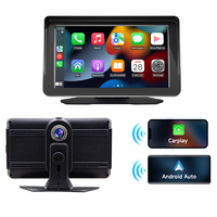 Écran tactile 7 pouces pour voiture avec Carplay Android Auto, caméra de recul, navigation automatique, multimédia, radio, vidéo, lecteur DVD MP5