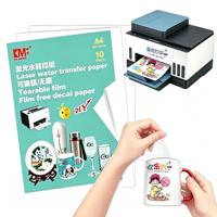 Papier de transfert par sublimation à l'eau sans film format A4 DIY KeMeng pour laser, durable, résistant aux rayures, couleurs vives, pour verre/céramique