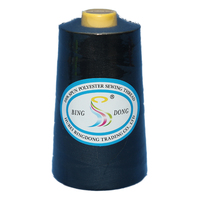 Pasokan Langsung Pabrik Benang Polyester 100% Ring Spun 40S/2 Murah, Pewarnaan Sesuai Pesanan, Kemasan Karton, Kualitas 3A, Susut Rendah